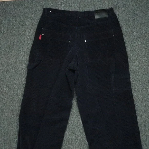 VINTAGE Southpole Pants Mens 36x32 Blue Corduroy Baggy Carpenter Trouser Y2K